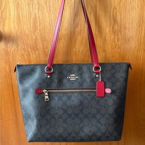 Coach Tote Bag - Navy and Red